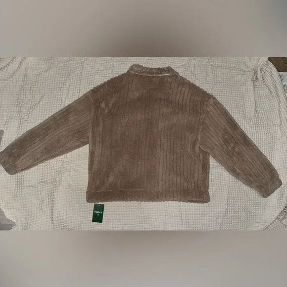 HALARA Women’s Long Sleeve Casual Sherpa Jacket in Cream NWT - Size Large - Picture 8 of 15